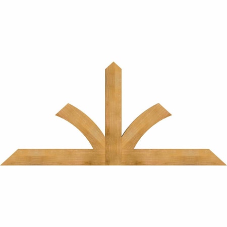 Ekena Millwork Richland Rough Sawn Timber Gable Bracket, Western Red Cedar, 84"W x 38"H x 4"D x 6"F, 11/12 Pitch GBW084X38X0406RIC00RWR